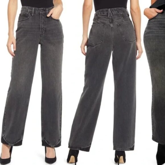 Good American Denim - Good American Good '90s Loose Fit Jeans (black) - size 12/31